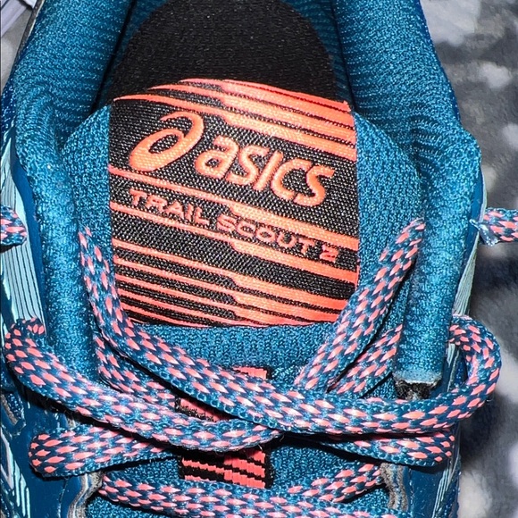 ASICS Trail Scout 2 Women’s Running Shoes Size 6.5 Teal Pink Trail Sneakers - Picture 11 of 11